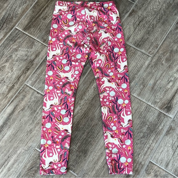 Wonder Nation 7/8 Pink Unicorn Rainbow Leggings - Picture 3 of 5